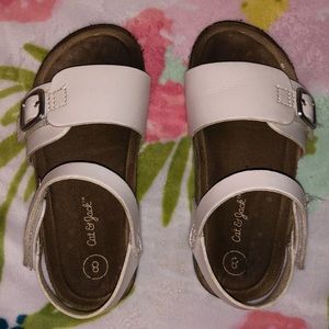 White toddler girls Cat & Jack sandals